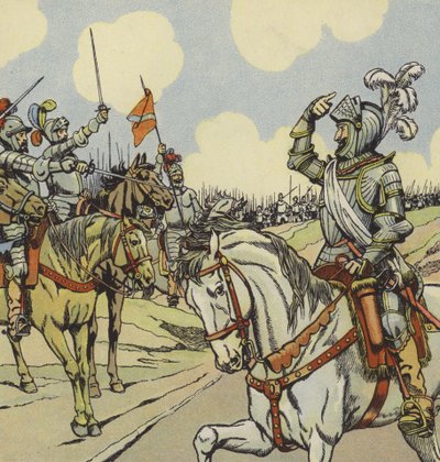 El rey Enrique IV de Francia en la Batalla de Ivry, 1590 de Onfray de Breville Job